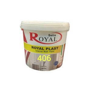 رنگ نیم پلاستیک سفید رویال پلاست ساندورا کد 406