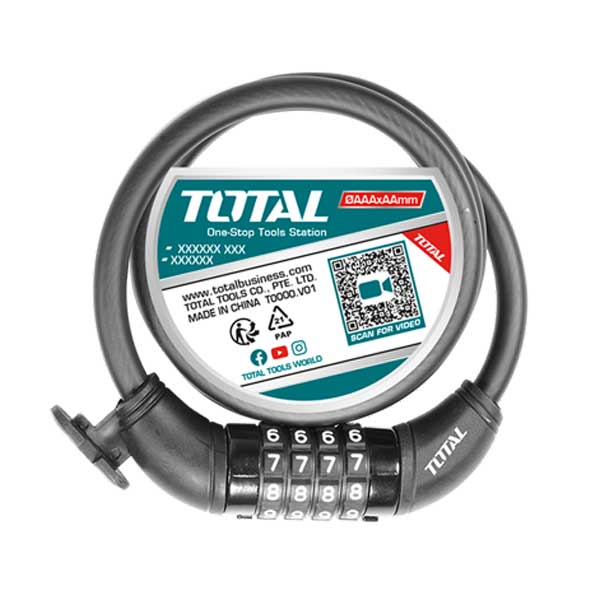 قفل دوچرخه رمزدار توتال مدل TBK21012