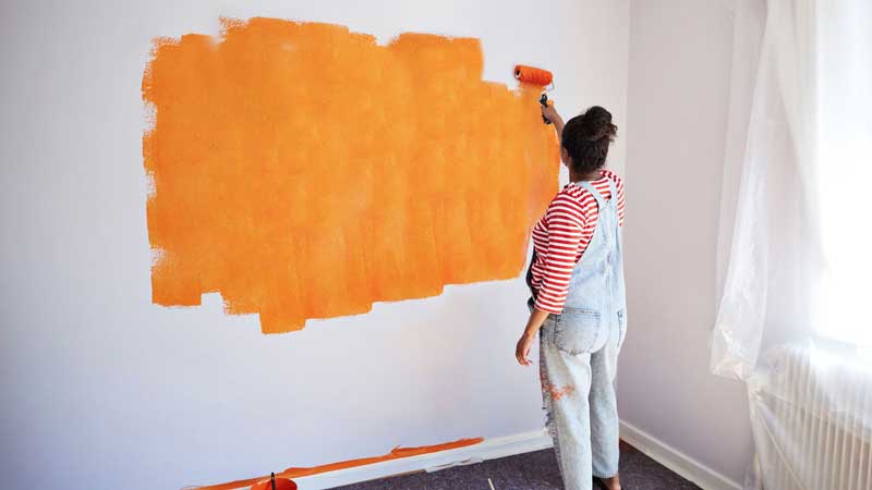 نقاشی ساختمان با غلطک به همین سادگی است