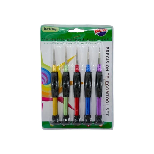 ست پیچ گوشتی موبایلی رنگی 5 عددی