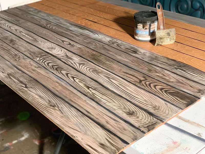 ایجاد طرح چوب روی سطوح مختلف