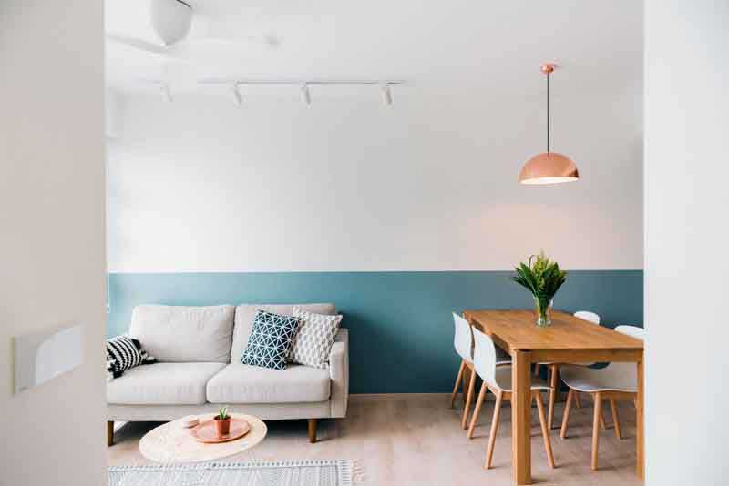 از روش نصف نصف در نقاشی اتاق استفاده کنید