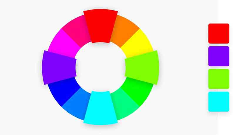 رنگ-های-چهارگانه-Tetradic