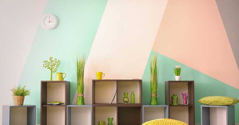 نقاشی و رنگ آمیزی دیوار با روشی ساده و زیبا