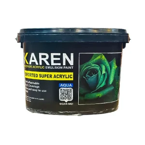 رنگ سوپر اکریلیک سفید نیمه مات صادراتی کارن دبه