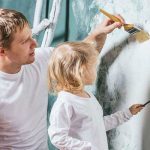 نقاشی ساختمان با قلم مو