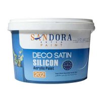رنگ اکریلیک سفید نیمه براق دکوساتین ساندورا کد 202