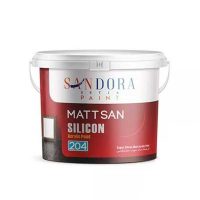 رنگ اکریلیک سیلیکونی سفید مات سان ساندورا کد 204