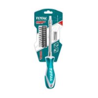 ست پیچ گوشتی با شفت منعطف توتال 12 تکه مدل THT250FL1206