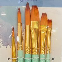 قلم مو دسته سبز 6 عددی